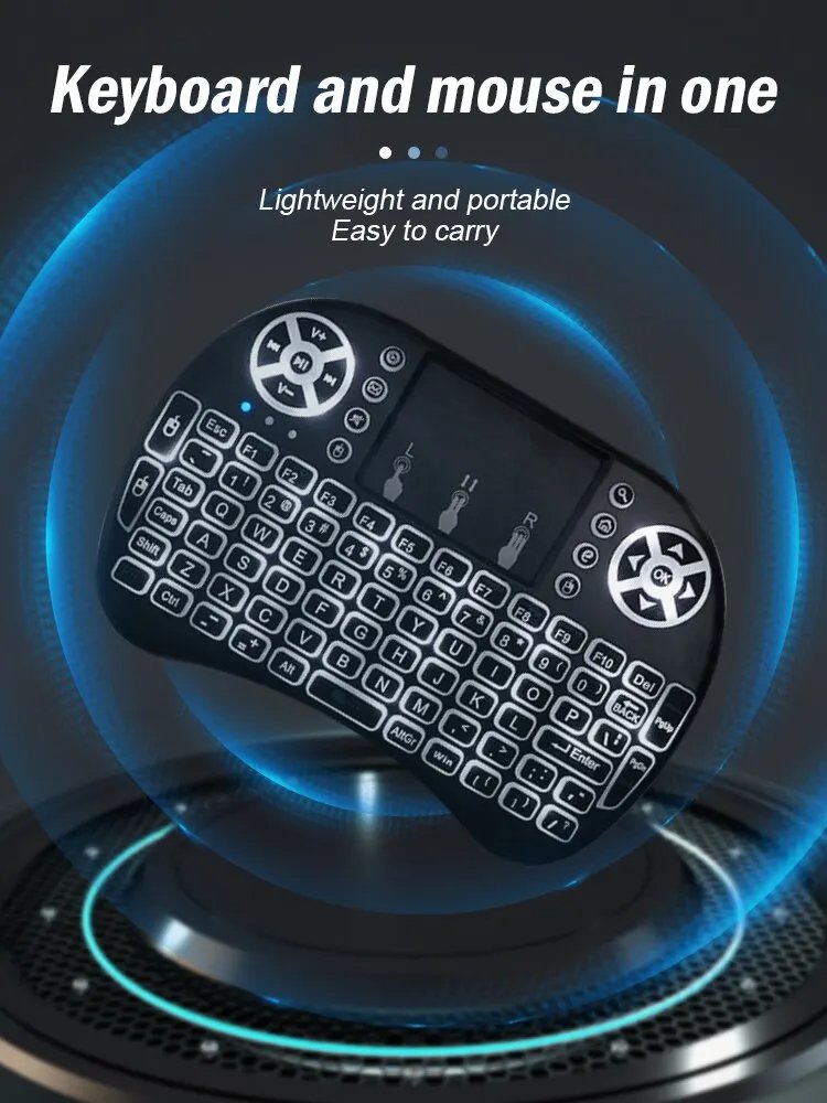 Mini teclado y mouse inalambrico 2.4g versión baterías AA - Imagen 3